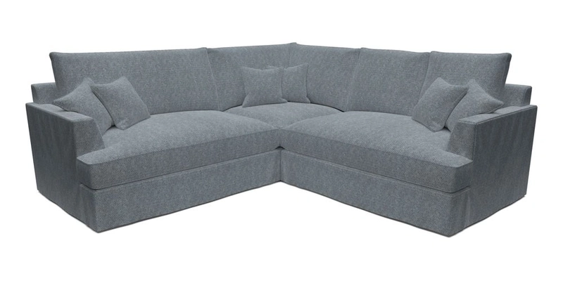 Slingsby Small Fitted Cover Corner Unit LHF & RHF in Two Tone Plain Biscuit.  Loose cover version available