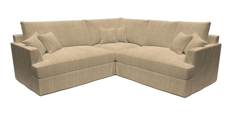 Slingsby Small Fitted Cover Corner Unit LHF & RHF in Two Tone Plain Biscuit.  Loose cover version available