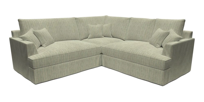 Slingsby Small Fitted Cover Corner Unit LHF & RHF in Two Tone Plain Biscuit.  Loose cover version available