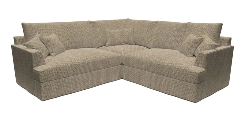 Slingsby Small Fitted Cover Corner Unit LHF & RHF in Two Tone Plain Biscuit.  Loose cover version available