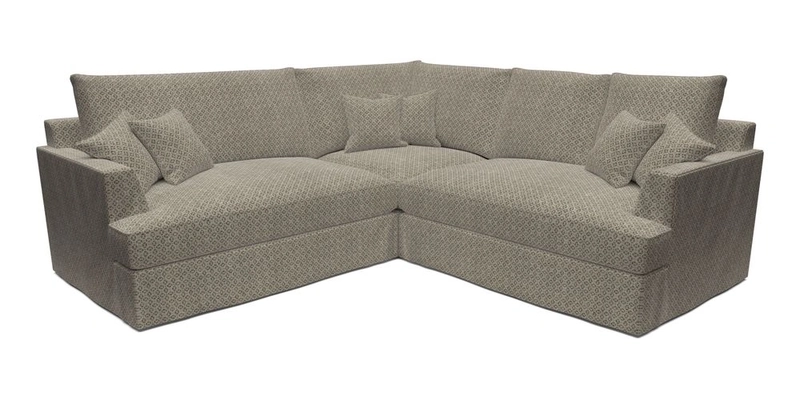 Slingsby Small Fitted Cover Corner Unit LHF & RHF in Two Tone Plain Biscuit.  Loose cover version available