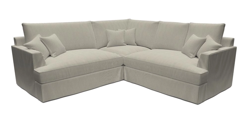 Slingsby Small Fitted Cover Corner Unit LHF & RHF in Two Tone Plain Biscuit.  Loose cover version available