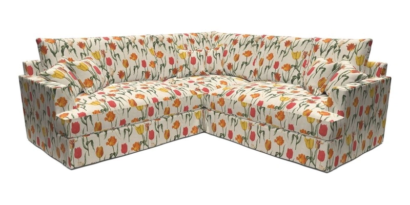 Slingsby Small Fitted Cover Corner Unit LHF & RHF in Two Tone Plain Biscuit.  Loose cover version available