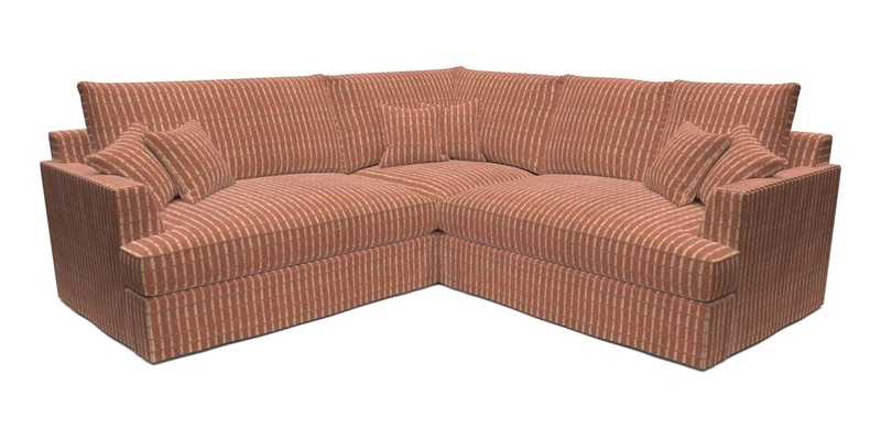 Slingsby Small Fitted Cover Corner Unit LHF & RHF in Two Tone Plain Biscuit.  Loose cover version available