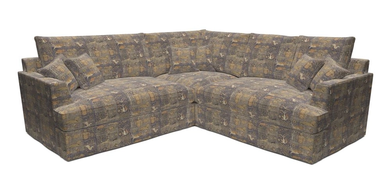 Slingsby Small Fitted Cover Corner Unit LHF & RHF in Two Tone Plain Biscuit.  Loose cover version available