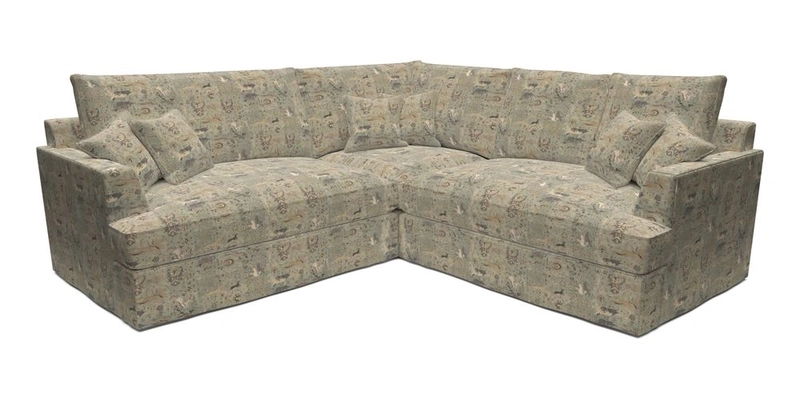 Slingsby Small Fitted Cover Corner Unit LHF & RHF in Two Tone Plain Biscuit.  Loose cover version available