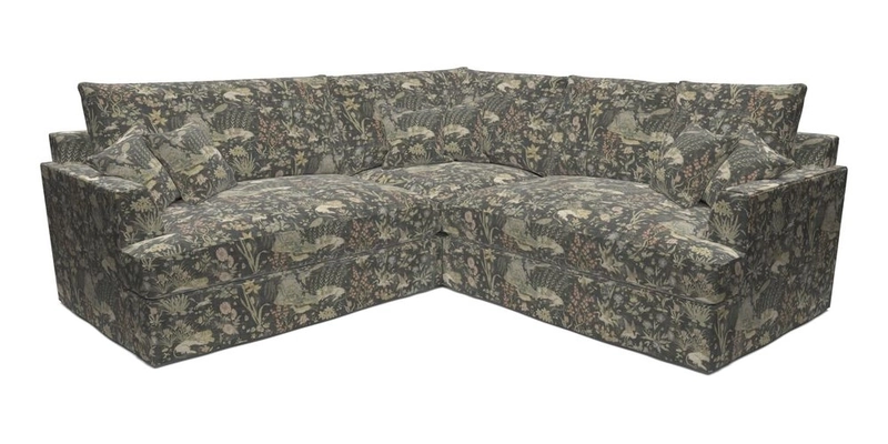 Slingsby Small Fitted Cover Corner Unit LHF & RHF in Two Tone Plain Biscuit.  Loose cover version available