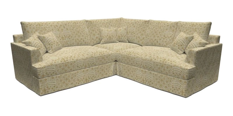 Slingsby Small Fitted Cover Corner Unit LHF & RHF in Two Tone Plain Biscuit.  Loose cover version available