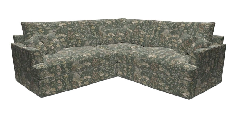 Slingsby Small Fitted Cover Corner Unit LHF & RHF in Two Tone Plain Biscuit.  Loose cover version available