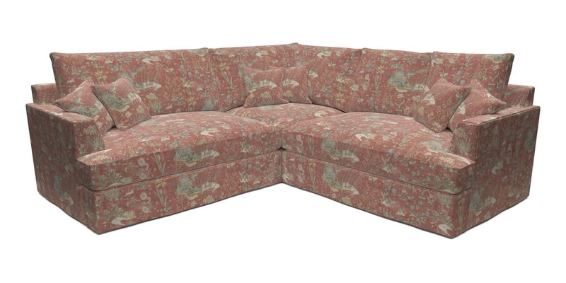 Slingsby Small Fitted Cover Corner Unit LHF & RHF in Two Tone Plain Biscuit.  Loose cover version available