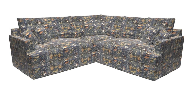 Slingsby Small Fitted Cover Corner Unit LHF & RHF in Two Tone Plain Biscuit.  Loose cover version available