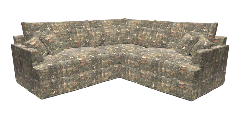 Slingsby Small Fitted Cover Corner Unit LHF & RHF in Two Tone Plain Biscuit.  Loose cover version available