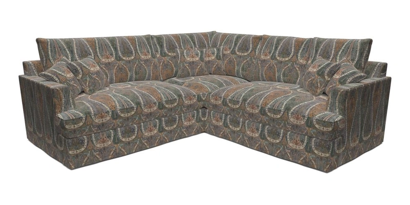 Slingsby Small Fitted Cover Corner Unit LHF & RHF in Two Tone Plain Biscuit.  Loose cover version available