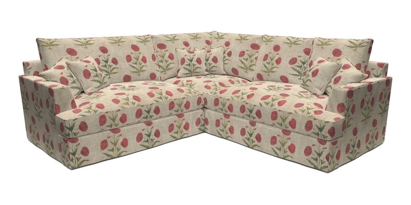 Slingsby Small Fitted Cover Corner Unit LHF & RHF in Two Tone Plain Biscuit.  Loose cover version available