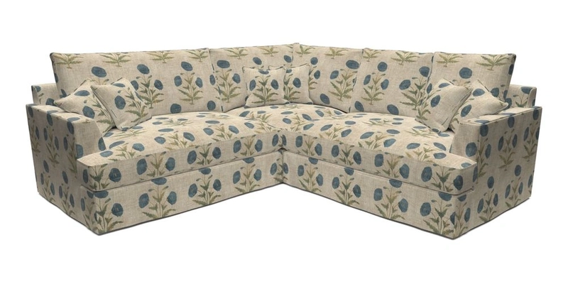 Slingsby Small Fitted Cover Corner Unit LHF & RHF in Two Tone Plain Biscuit.  Loose cover version available