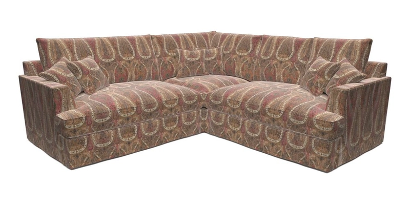 Slingsby Small Fitted Cover Corner Unit LHF & RHF in Two Tone Plain Biscuit.  Loose cover version available