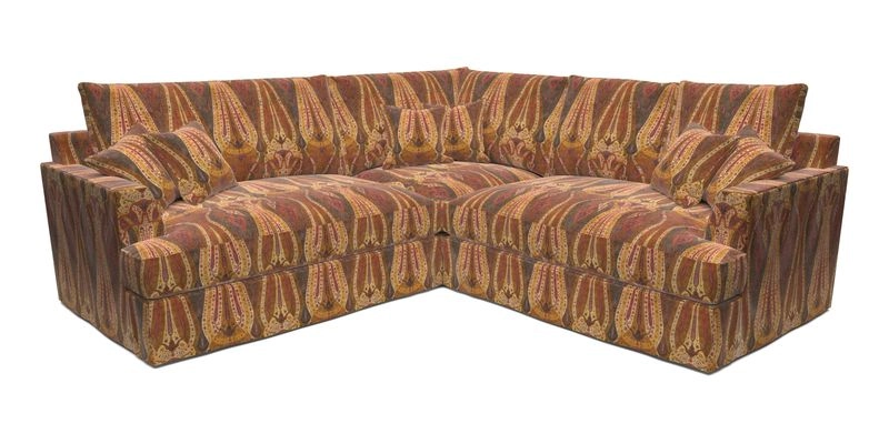 Slingsby Small Fitted Cover Corner Unit LHF & RHF in Two Tone Plain Biscuit.  Loose cover version available