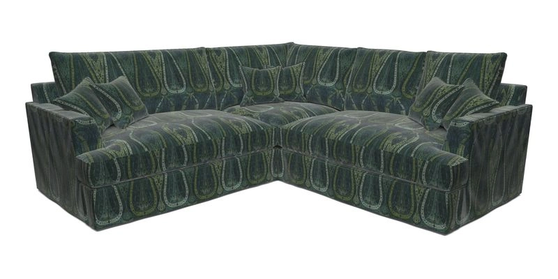 Slingsby Small Fitted Cover Corner Unit LHF & RHF in Two Tone Plain Biscuit.  Loose cover version available