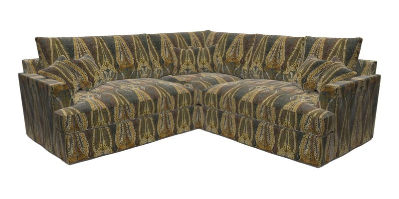 Slingsby Small Fitted Cover Corner Unit LHF & RHF in Two Tone Plain Biscuit.  Loose cover version available