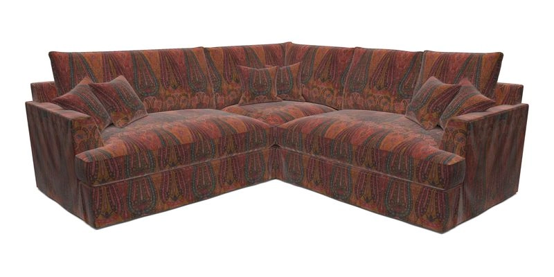 Slingsby Small Fitted Cover Corner Unit LHF & RHF in Two Tone Plain Biscuit.  Loose cover version available