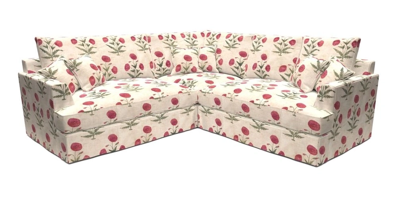 Slingsby Small Fitted Cover Corner Unit LHF & RHF in Two Tone Plain Biscuit.  Loose cover version available