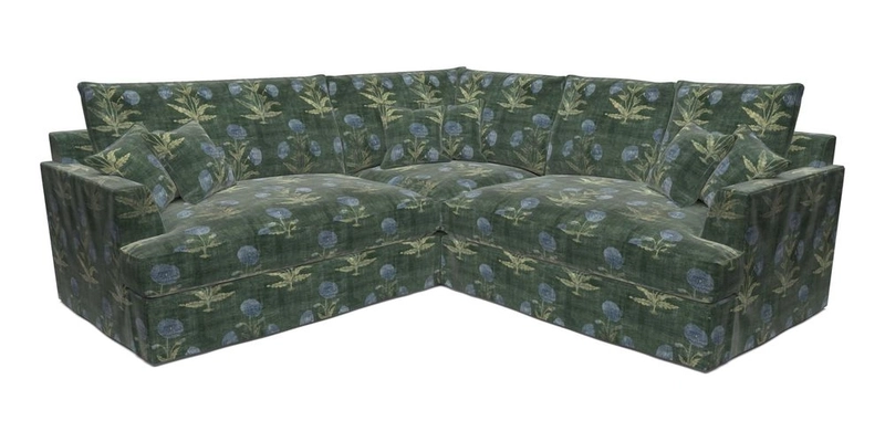 Slingsby Small Fitted Cover Corner Unit LHF & RHF in Two Tone Plain Biscuit.  Loose cover version available