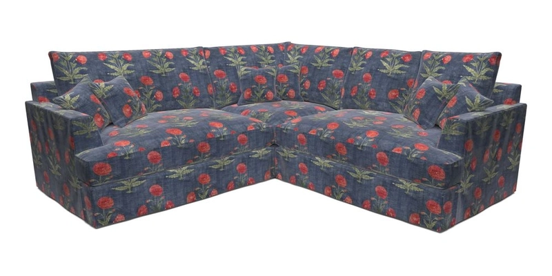 Slingsby Small Fitted Cover Corner Unit LHF & RHF in Two Tone Plain Biscuit.  Loose cover version available