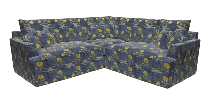 Slingsby Small Fitted Cover Corner Unit LHF & RHF in Two Tone Plain Biscuit.  Loose cover version available