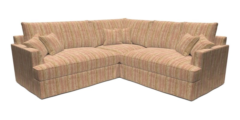 Slingsby Small Fitted Cover Corner Unit LHF & RHF in Two Tone Plain Biscuit.  Loose cover version available