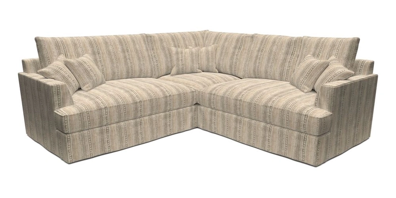 Slingsby Small Fitted Cover Corner Unit LHF & RHF in Two Tone Plain Biscuit.  Loose cover version available