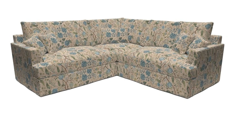 Slingsby Small Fitted Cover Corner Unit LHF & RHF in Two Tone Plain Biscuit.  Loose cover version available