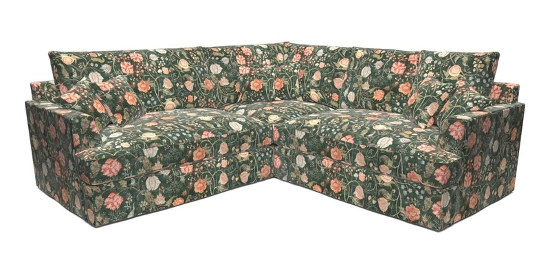 Slingsby Small Fitted Cover Corner Unit LHF & RHF in Two Tone Plain Biscuit.  Loose cover version available