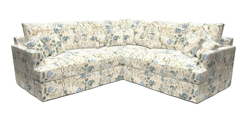 Slingsby Small Fitted Cover Corner Unit LHF & RHF in Two Tone Plain Biscuit.  Loose cover version available