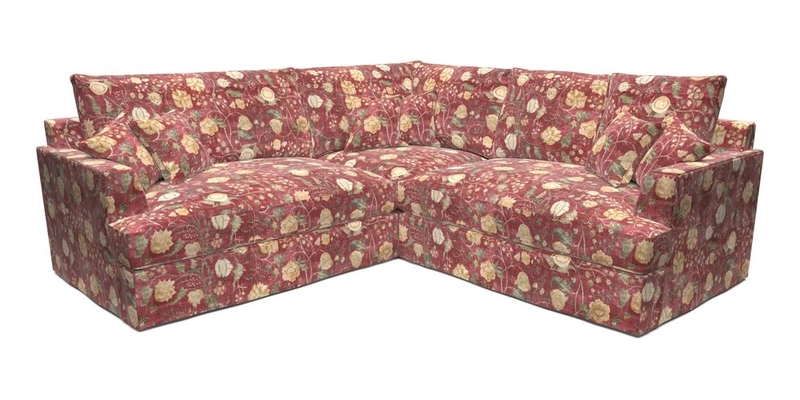 Slingsby Small Fitted Cover Corner Unit LHF & RHF in Two Tone Plain Biscuit.  Loose cover version available