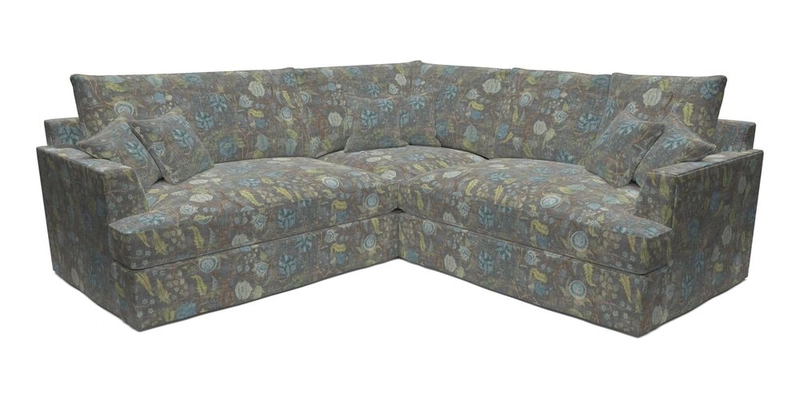 Slingsby Small Fitted Cover Corner Unit LHF & RHF in Two Tone Plain Biscuit.  Loose cover version available