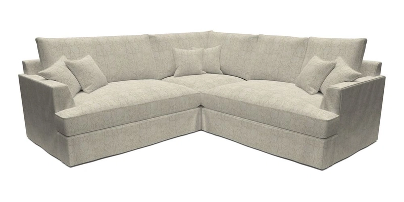 Slingsby Small Fitted Cover Corner Unit LHF & RHF in Two Tone Plain Biscuit.  Loose cover version available