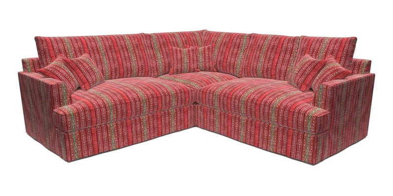 Slingsby Small Fitted Cover Corner Unit LHF & RHF in Two Tone Plain Biscuit.  Loose cover version available