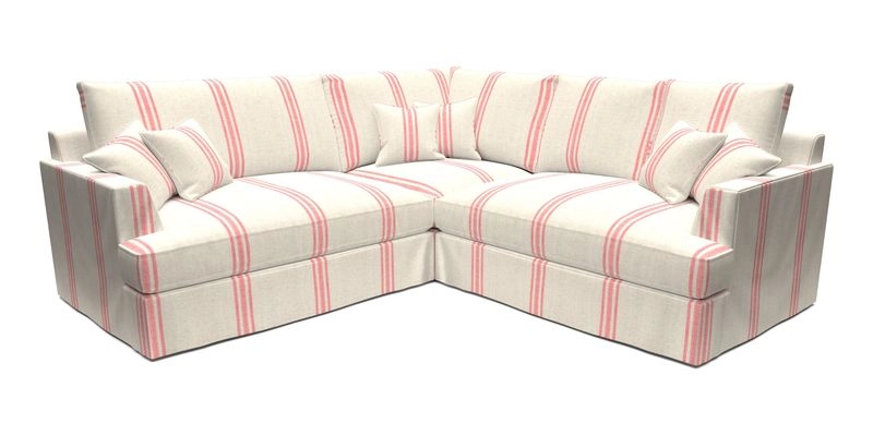 Slingsby Small Fitted Cover Corner Unit LHF & RHF in Two Tone Plain Biscuit.  Loose cover version available