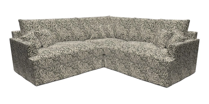 Slingsby Small Fitted Cover Corner Unit LHF & RHF in Two Tone Plain Biscuit.  Loose cover version available