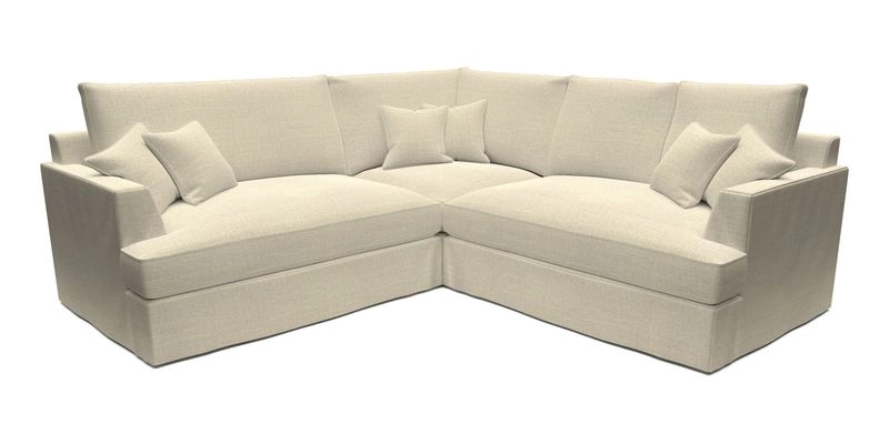 Slingsby Small Fitted Cover Corner Unit LHF & RHF in Two Tone Plain Biscuit.  Loose cover version available