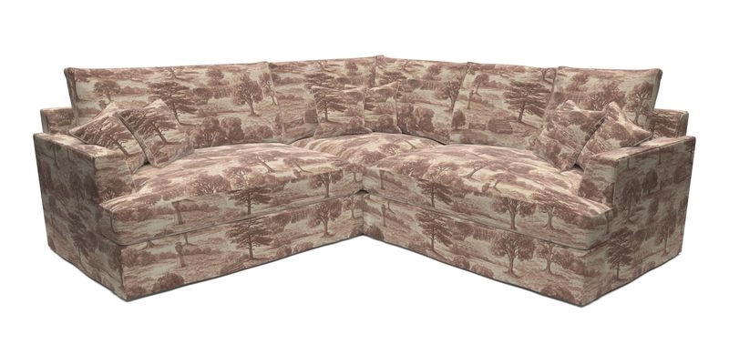Slingsby Small Fitted Cover Corner Unit LHF & RHF in Two Tone Plain Biscuit.  Loose cover version available