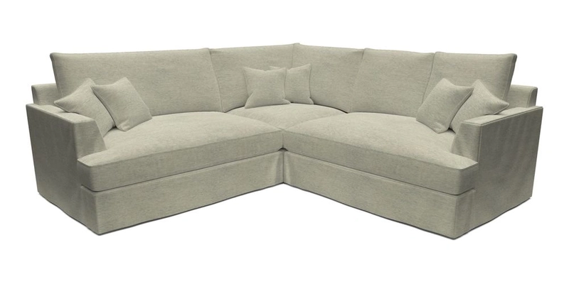 Slingsby Small Fitted Cover Corner Unit LHF & RHF in Two Tone Plain Biscuit.  Loose cover version available