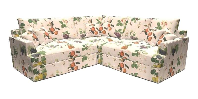 Slingsby Small Fitted Cover Corner Unit LHF & RHF in Two Tone Plain Biscuit.  Loose cover version available