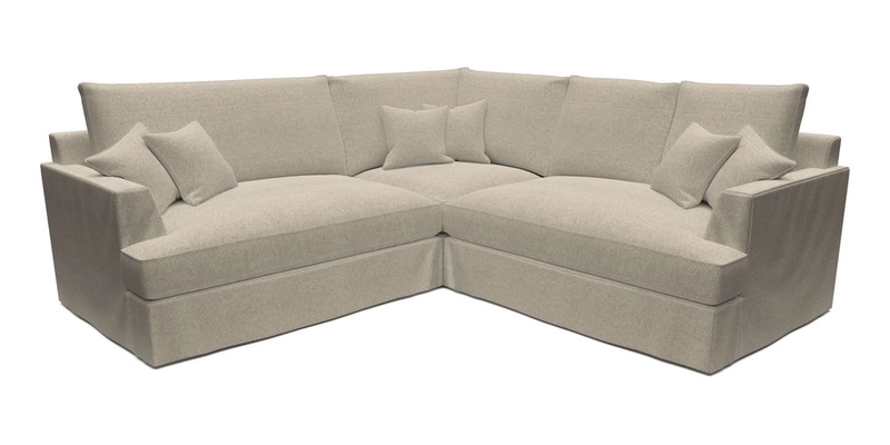 Slingsby Small Fitted Cover Corner Unit LHF & RHF in Two Tone Plain Biscuit.  Loose cover version available