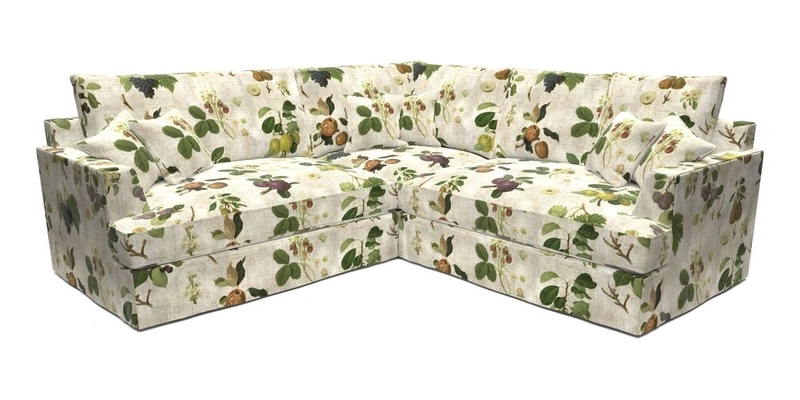 Slingsby Small Fitted Cover Corner Unit LHF & RHF in Two Tone Plain Biscuit.  Loose cover version available