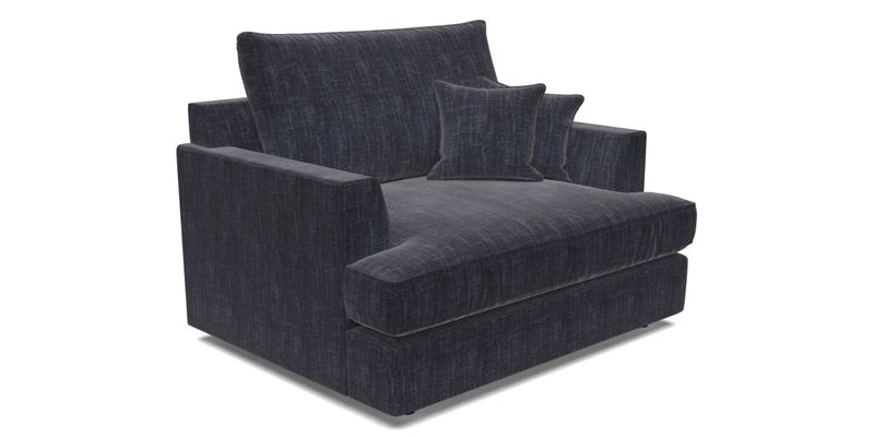 Slingsby Snuggler Fitted Cover Sofa in Two Tone Plain Biscuit.  Loose cover version available