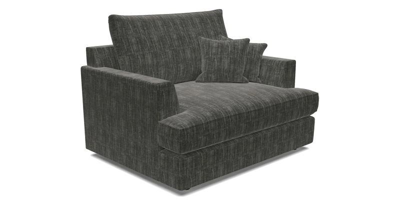 Slingsby Snuggler Fitted Cover Sofa in Two Tone Plain Biscuit.  Loose cover version available