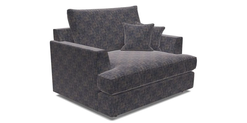 Slingsby Snuggler Fitted Cover Sofa in Two Tone Plain Biscuit.  Loose cover version available
