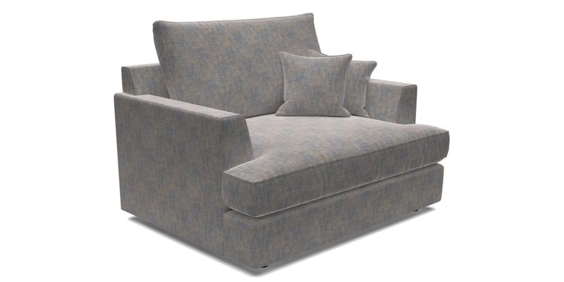 Slingsby Snuggler Fitted Cover Sofa in Two Tone Plain Biscuit.  Loose cover version available