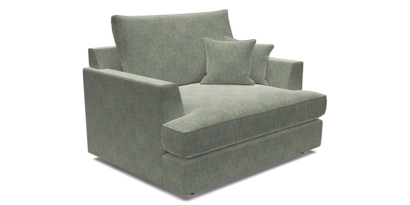Slingsby Snuggler Fitted Cover Sofa in Two Tone Plain Biscuit.  Loose cover version available